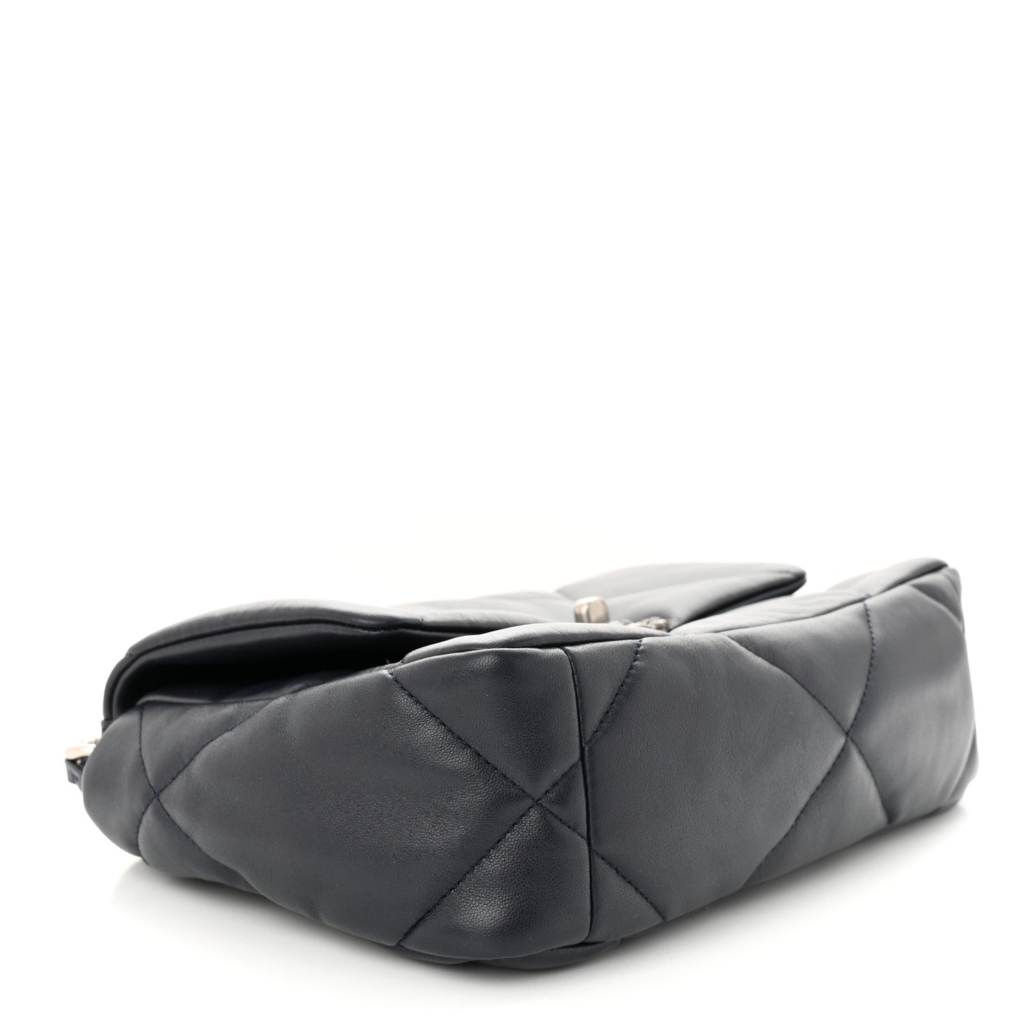 Chanel Lambskin Quilted Medium Chanel 19 Flap Navy Blue 4 of 11