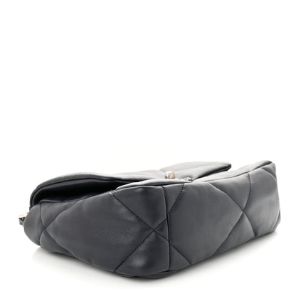 Chanel Lambskin Quilted Medium Chanel 19 Flap Navy Blue 4 of 11