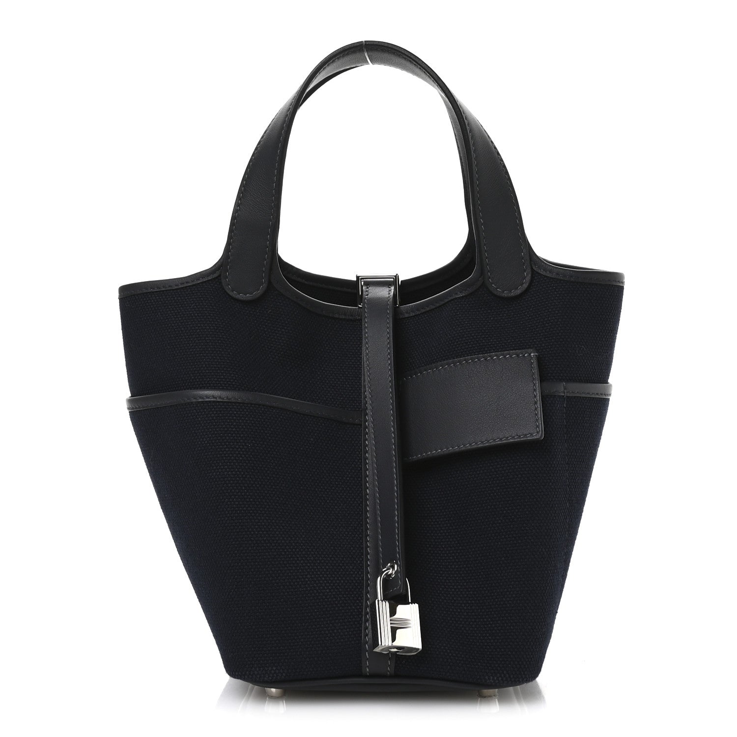 Hermes Toile Goeland Swift Cargo Picotin Lock 18 Bleu Marine 1 of 13