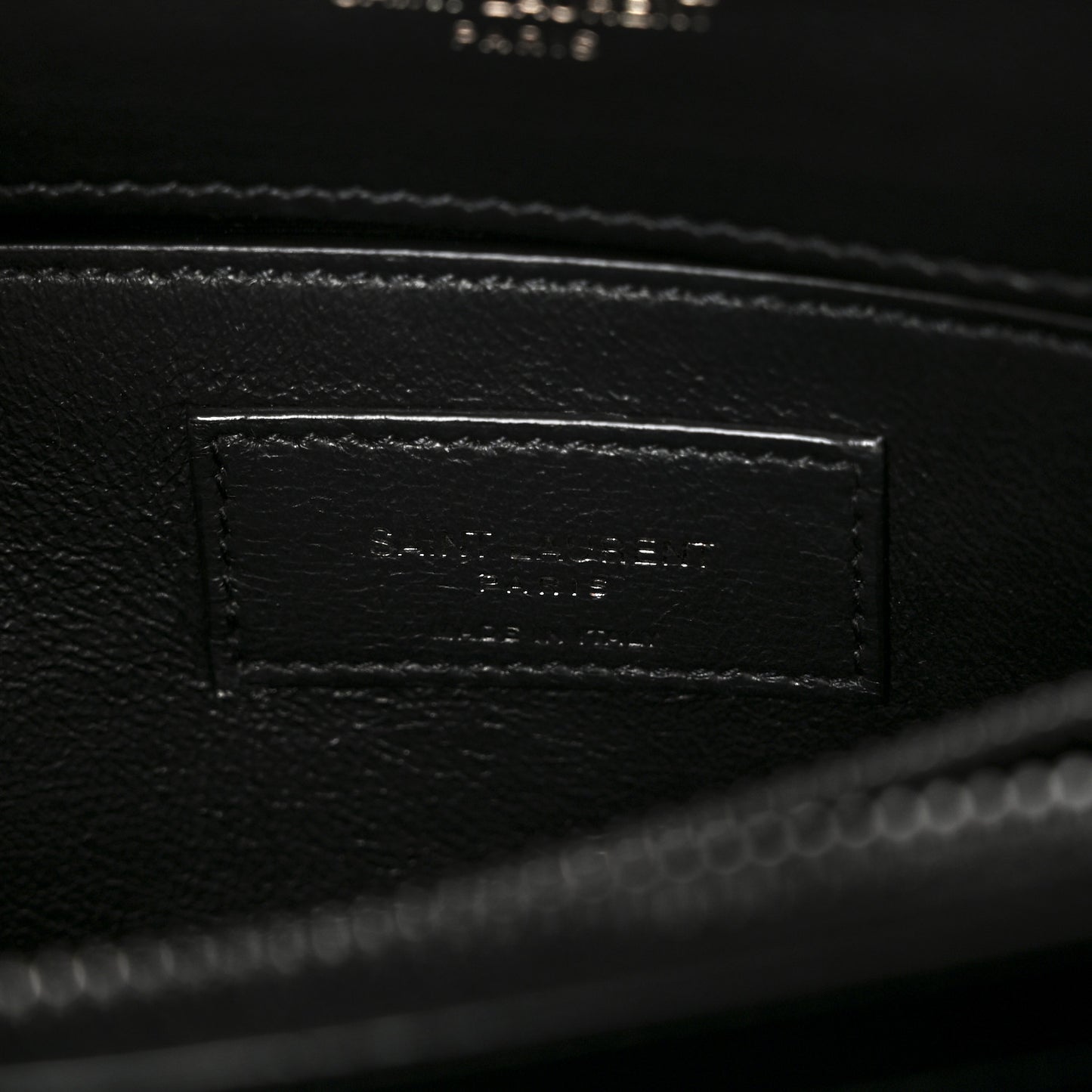 Calfskin Y Quilted Monogram Monochrome Small Loulou Chain Satchel Black