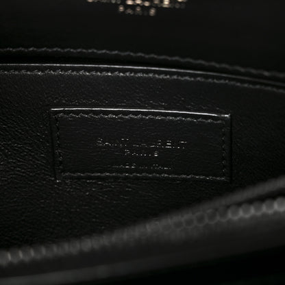 Saint Laurent Calfskin Y Quilted Monogram Monochrome Small Loulou Chain Satchel Black 6 of 10