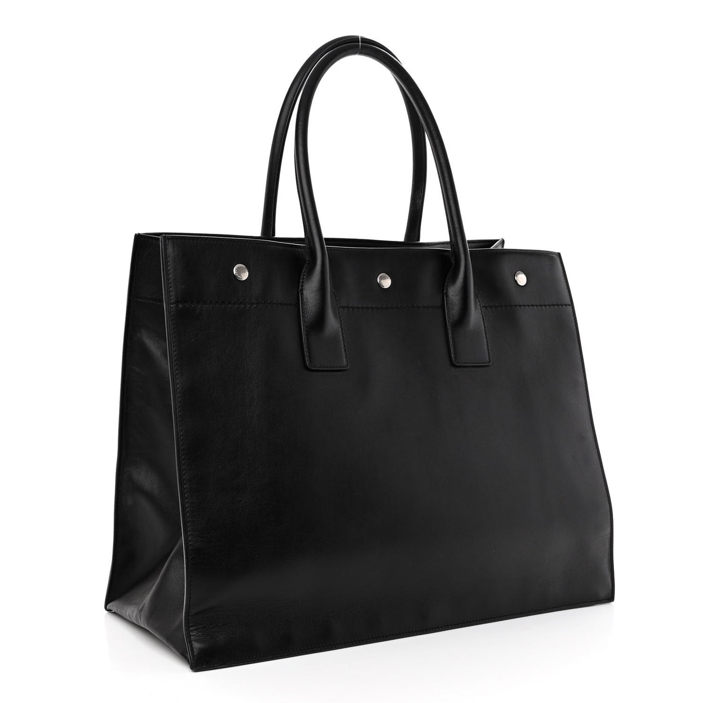 Smooth Calfskin Rive Gauche Small Tote Black