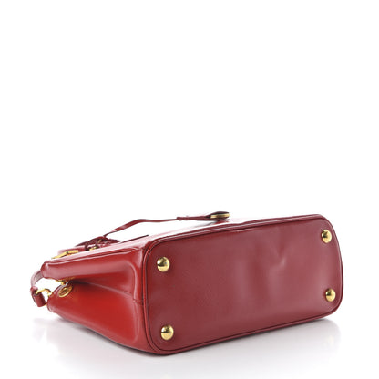 Prada Saffiano Vernice Small Galleria Double Zip Tote Rosso 5 of 10