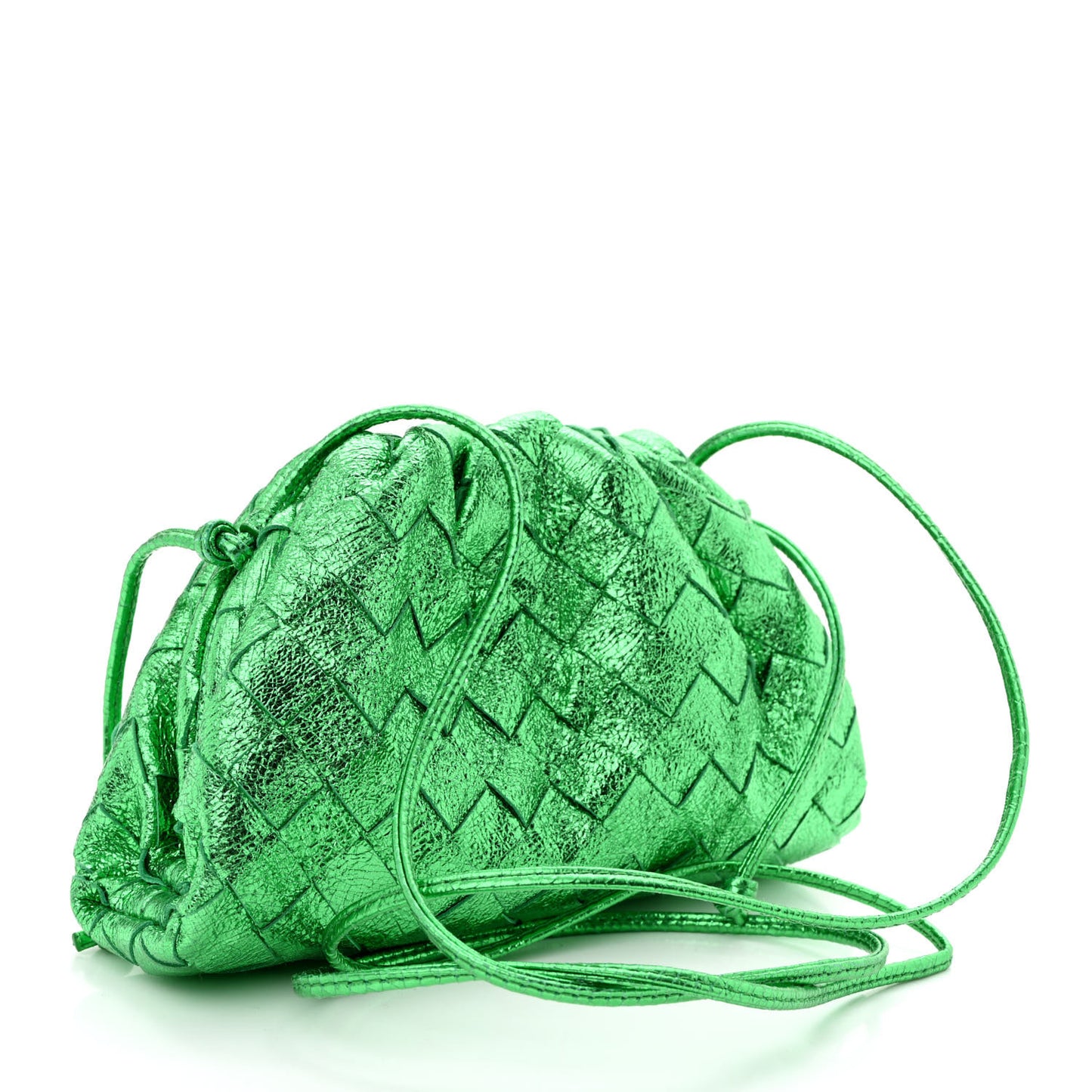 Metallic Nappa Intrecciato The Mini Pouch Parakeet