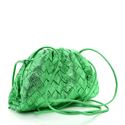 Bottega Veneta Metallic Nappa Intrecciato The Mini Pouch Parakeet 3 of 10