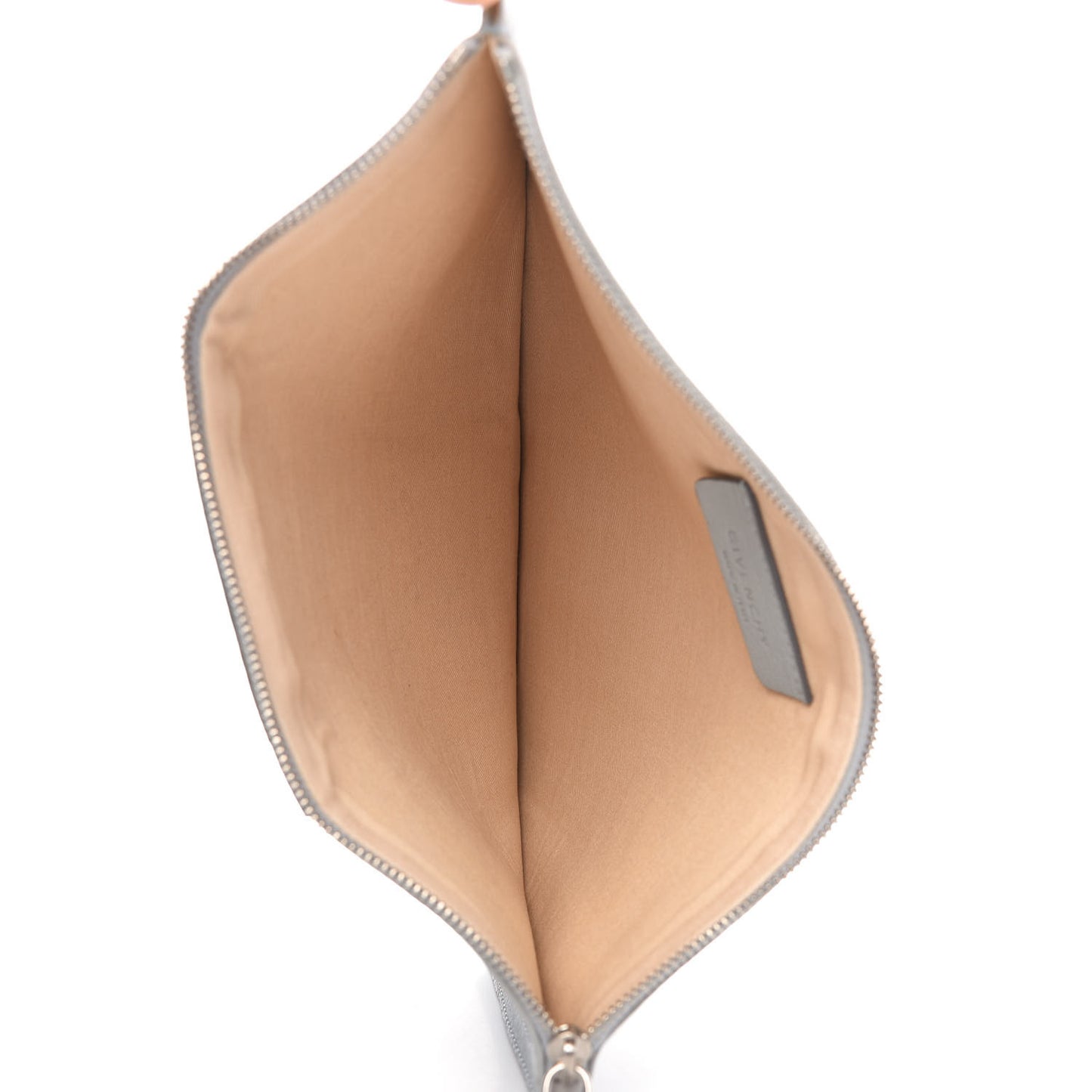 Sugar Goatskin Medium Antigona Pouch Pearl Grey