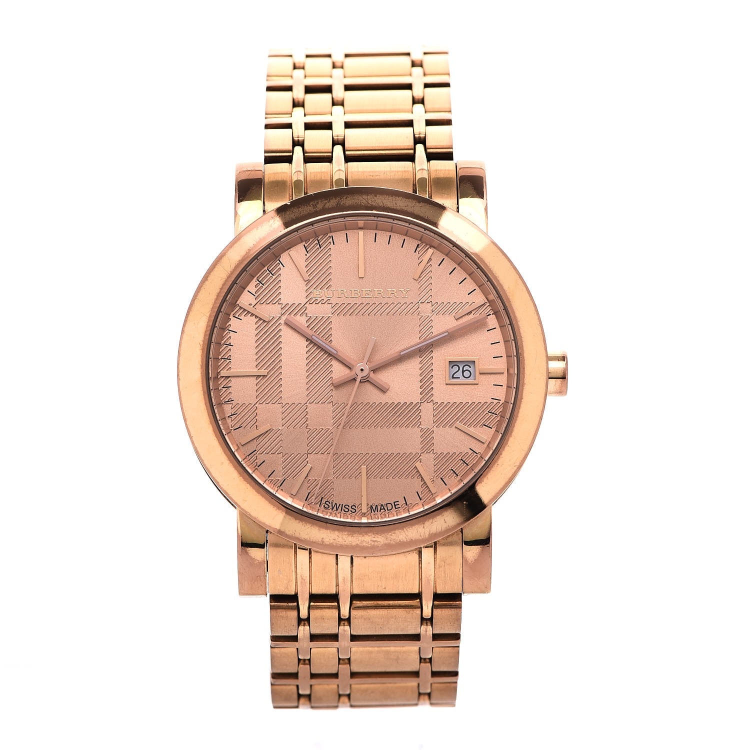 Burberry Stainless Steel 38mm Heritage Quartz Watch Rose BU1864 1 of 7