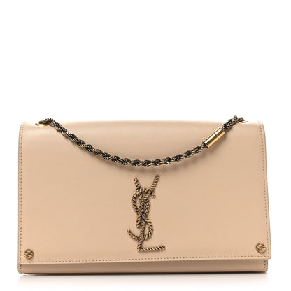 Saint Laurent Smooth Calfskin Medium Braided Monogram Kate Satchel Nude Powder 1 of 10