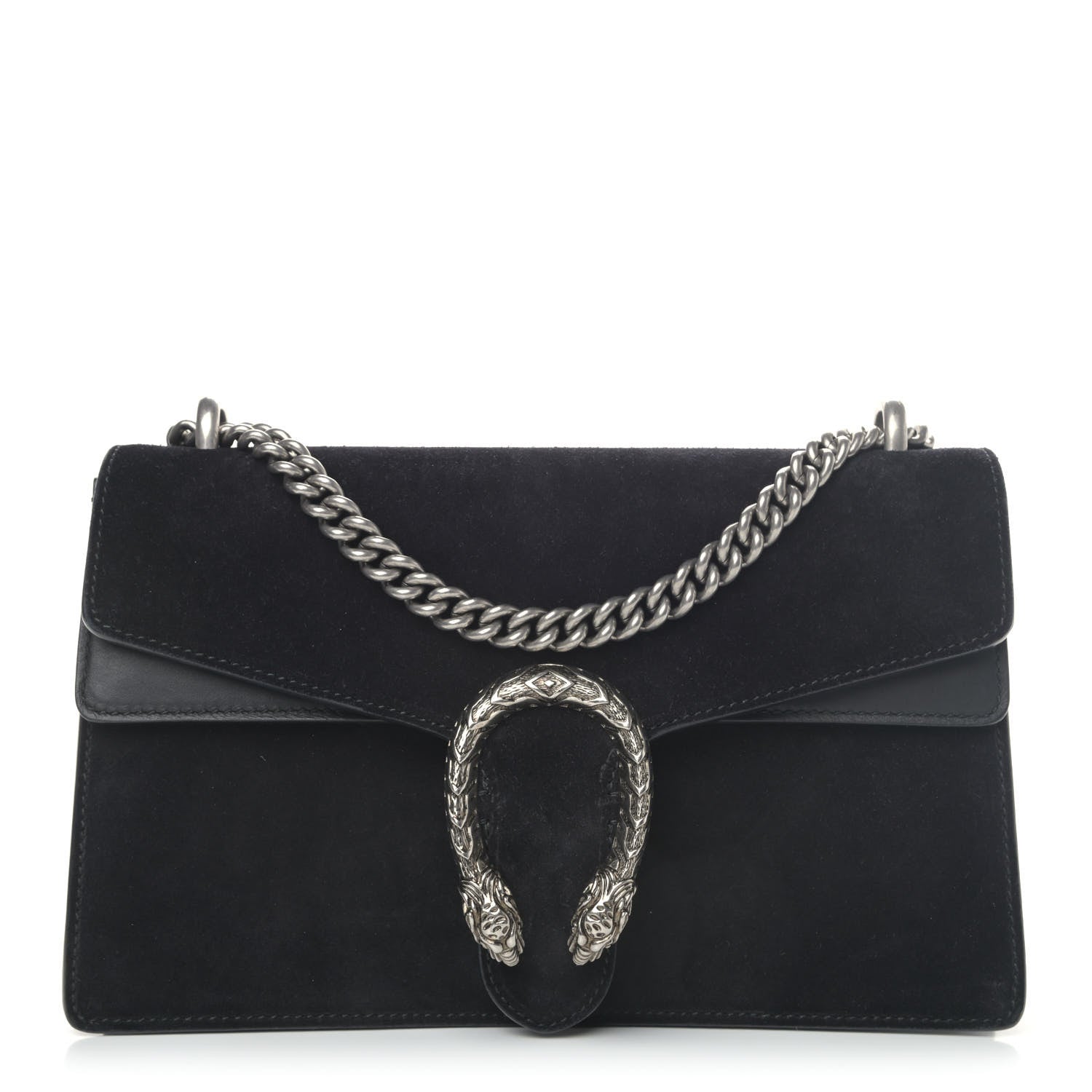 Gucci Suede Small Dionysus Shoulder Bag Black 1 of 5