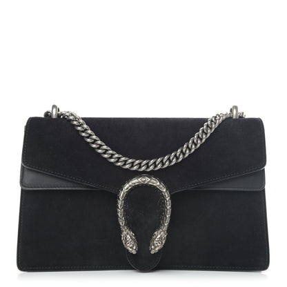 Gucci Suede Small Dionysus Shoulder Bag Black 1 of 5