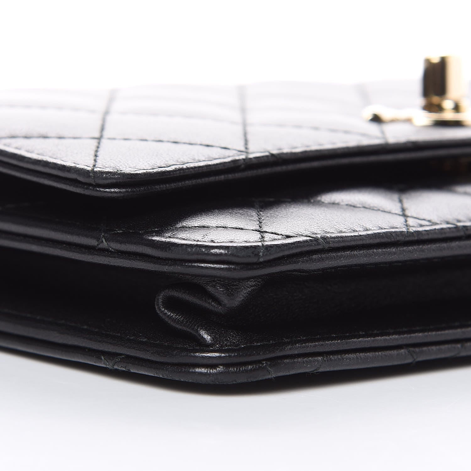 Chanel Lambskin Quilted Trendy CC Wallet On Chain WOC Black 9 of 14