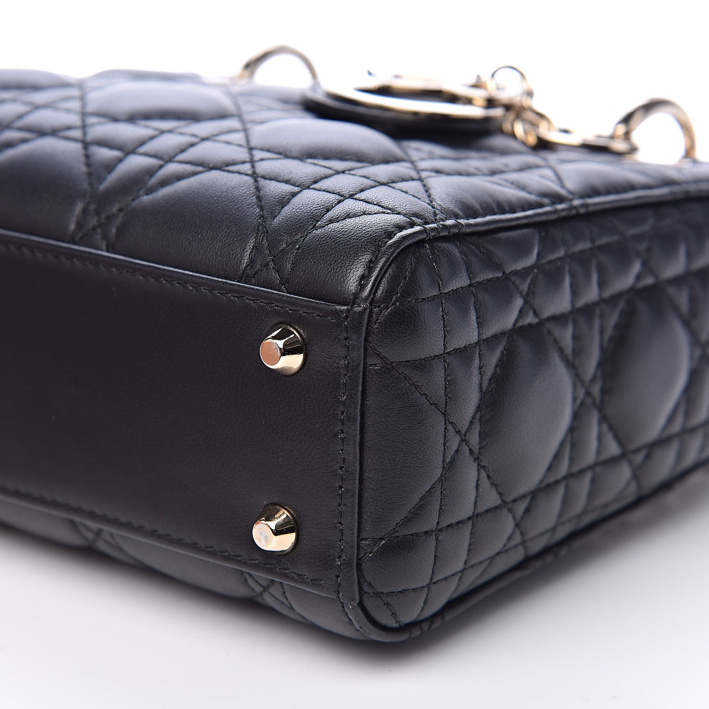 Lambskin Cannage Mini Lady Dior Black