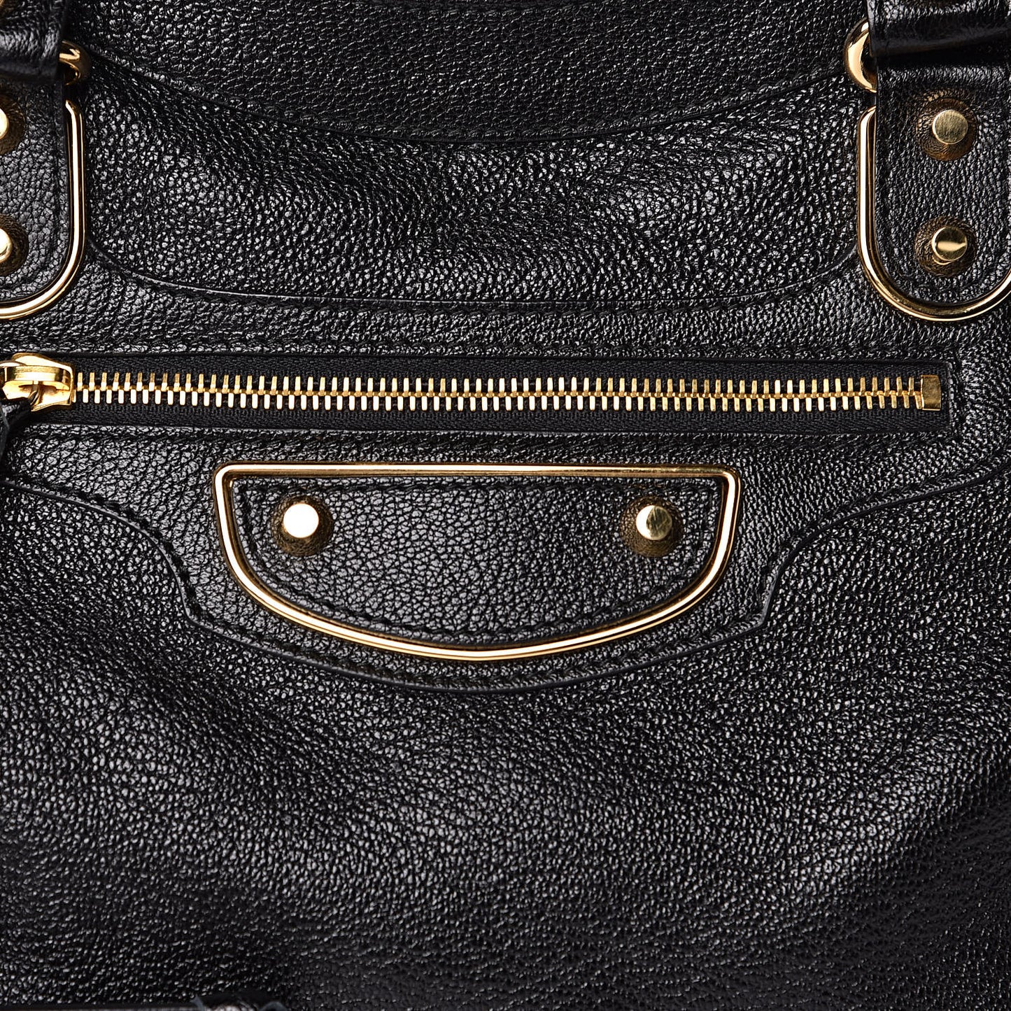 Chevre Gold Metallic Edge Hardware Velo Black