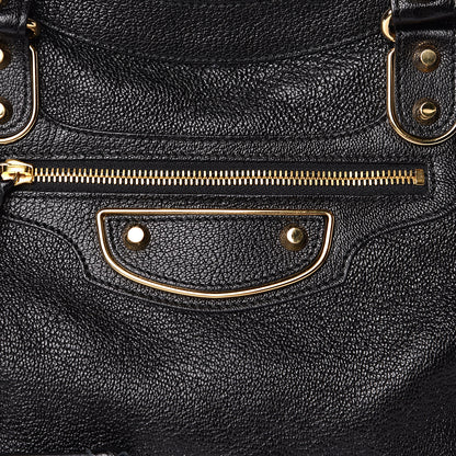 Balenciaga Chevre Gold Metallic Edge Hardware Velo Black 10 of 10