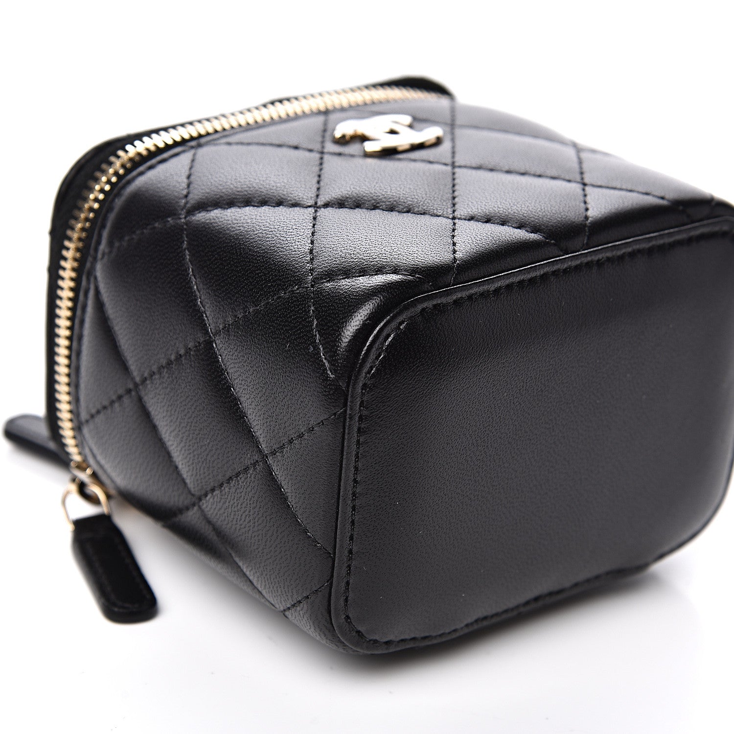 Chanel Lambskin Quilted Trendy Mini Vanity Case With Chain Black 7 of 11