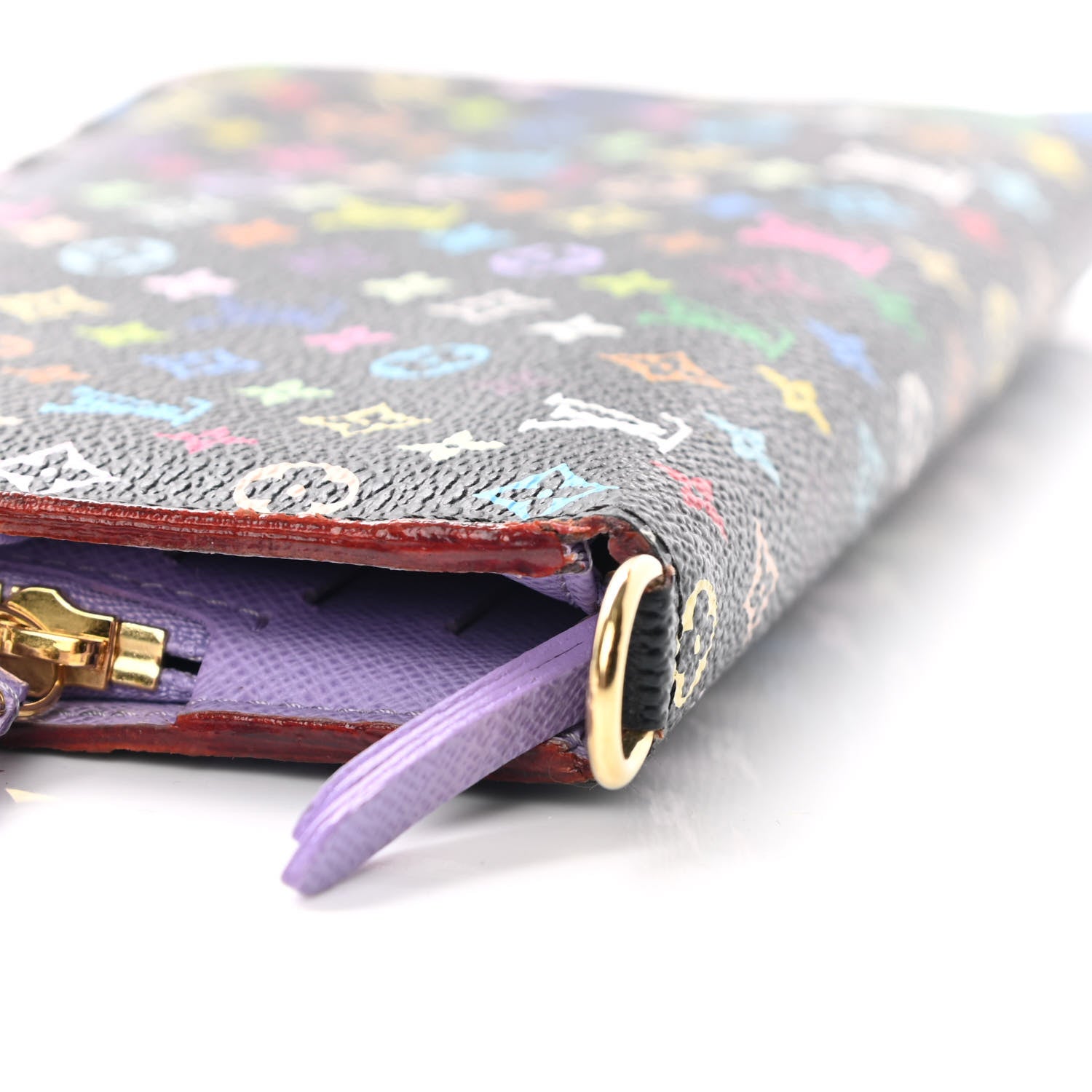 Louis Vuitton Monogram Multicolor Insolite Wallet Black Violet 10 of 11