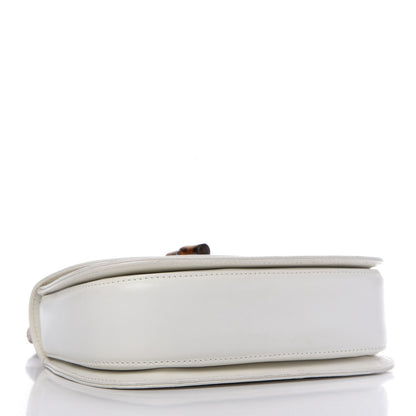 Gucci Calfskin Bamboo Top Handle Bag White 4 of 14