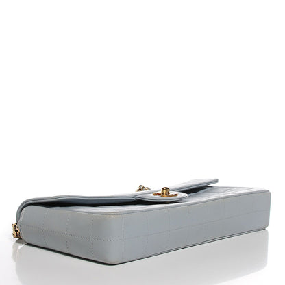 Chanel Lambskin Quilted East West Chocolate Bar Flap Light Blue 4 of 9