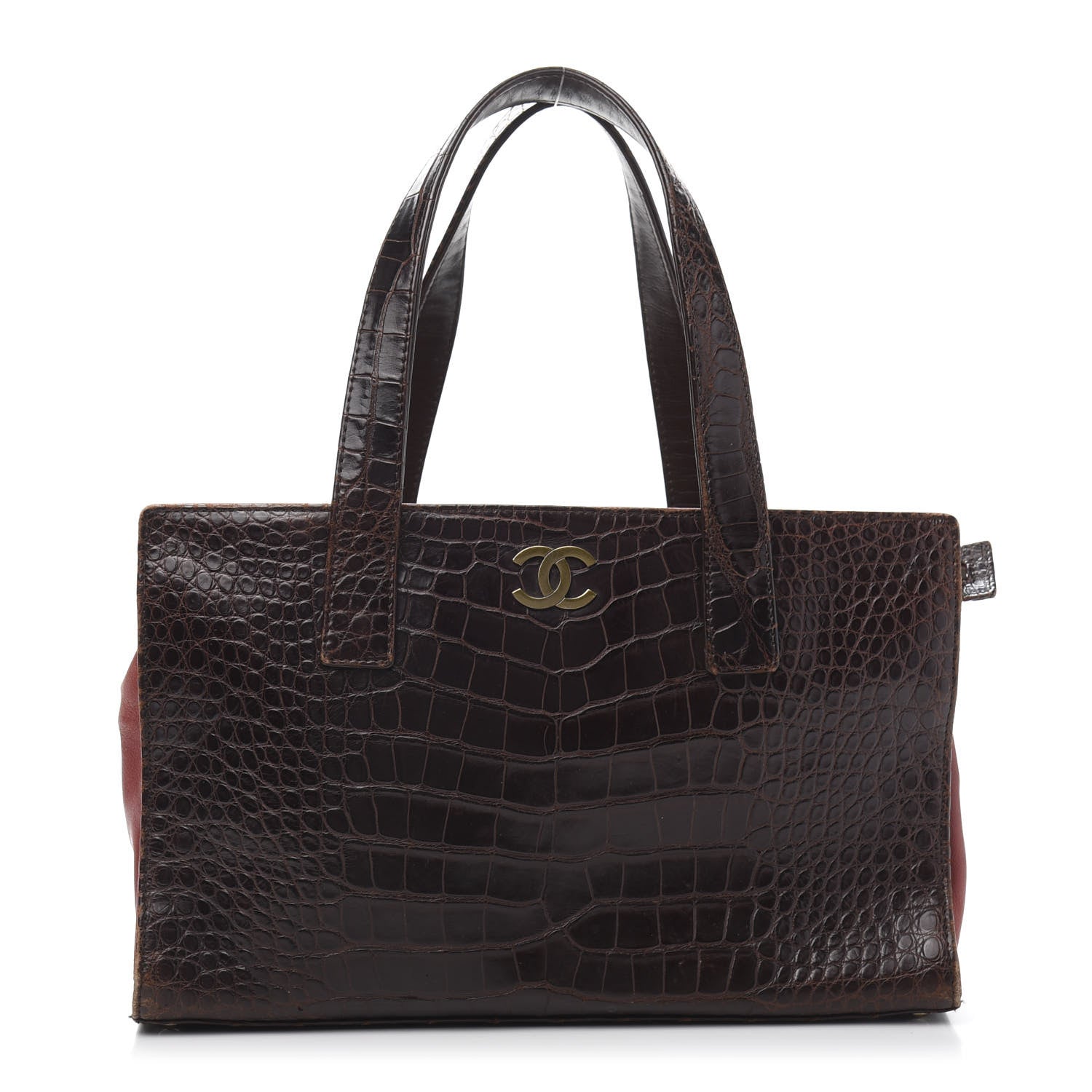 Chanel Alligator Calfskin Tote Dark Brown 1 of 12