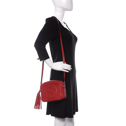Gucci Pebbled Calfskin Small Soho Disco Bag Tabasco Red 2 of 11
