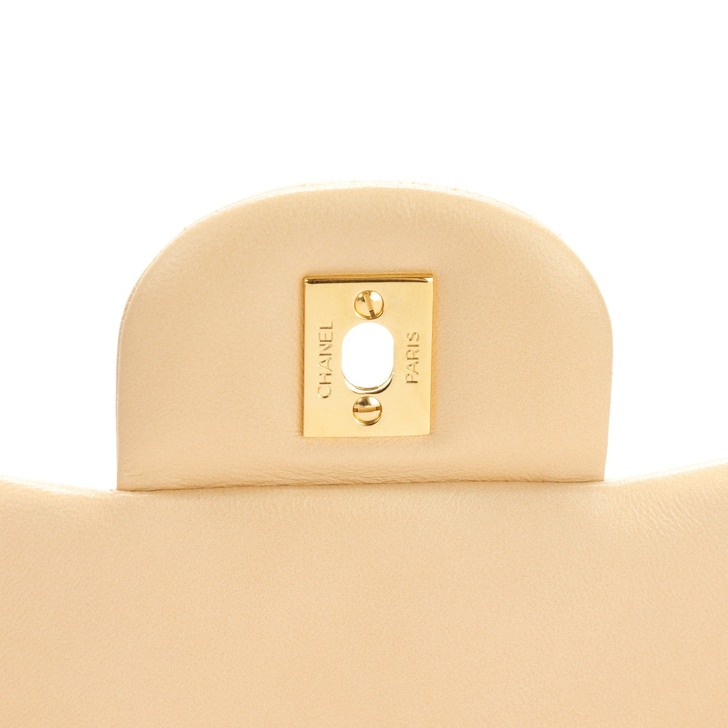 Chanel Lambskin Quilted Jumbo Single Flap Beige Clair 6 of 8