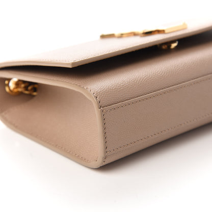 Saint Laurent Grain De Poudre Small Monogram Kate Satchel Dark Beige 6 of 9