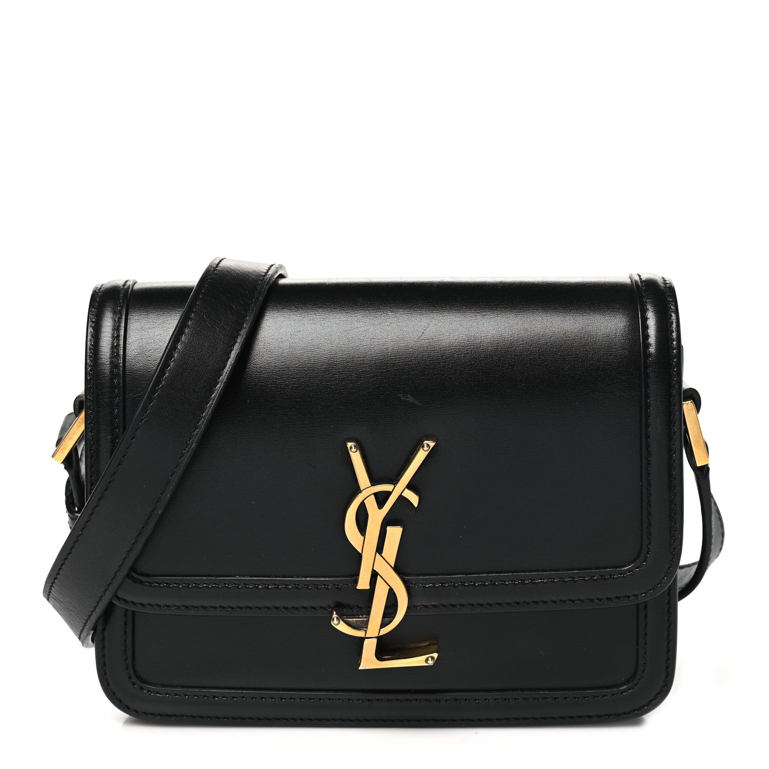 Saint Laurent Smooth Calfskin Small Solferino Satchel Black 1 of 9