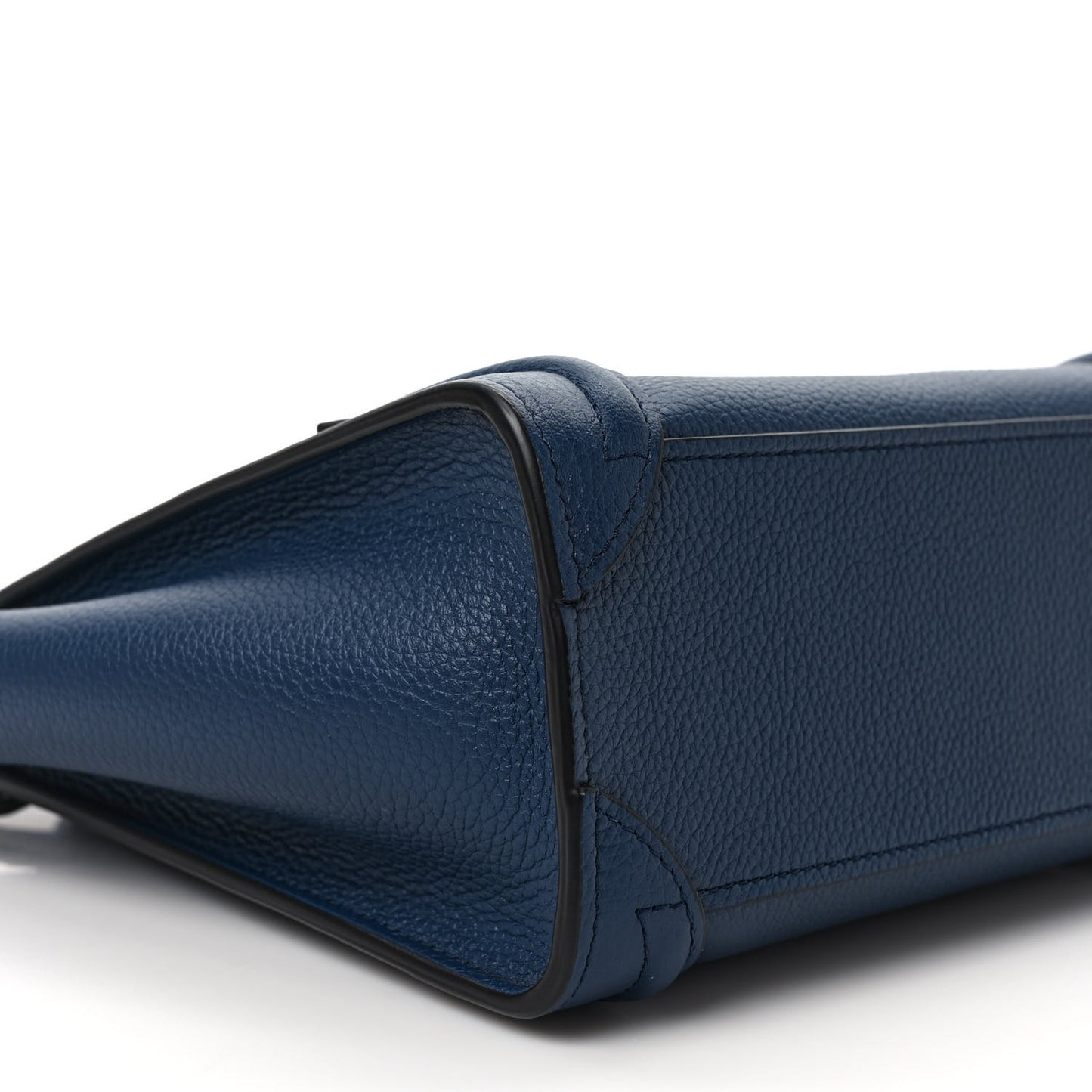 Drummed Calfskin Nano Luggage Deep Blue