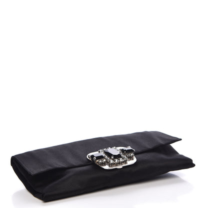 Prada Satin Crystal Clutch Black 4 of 10