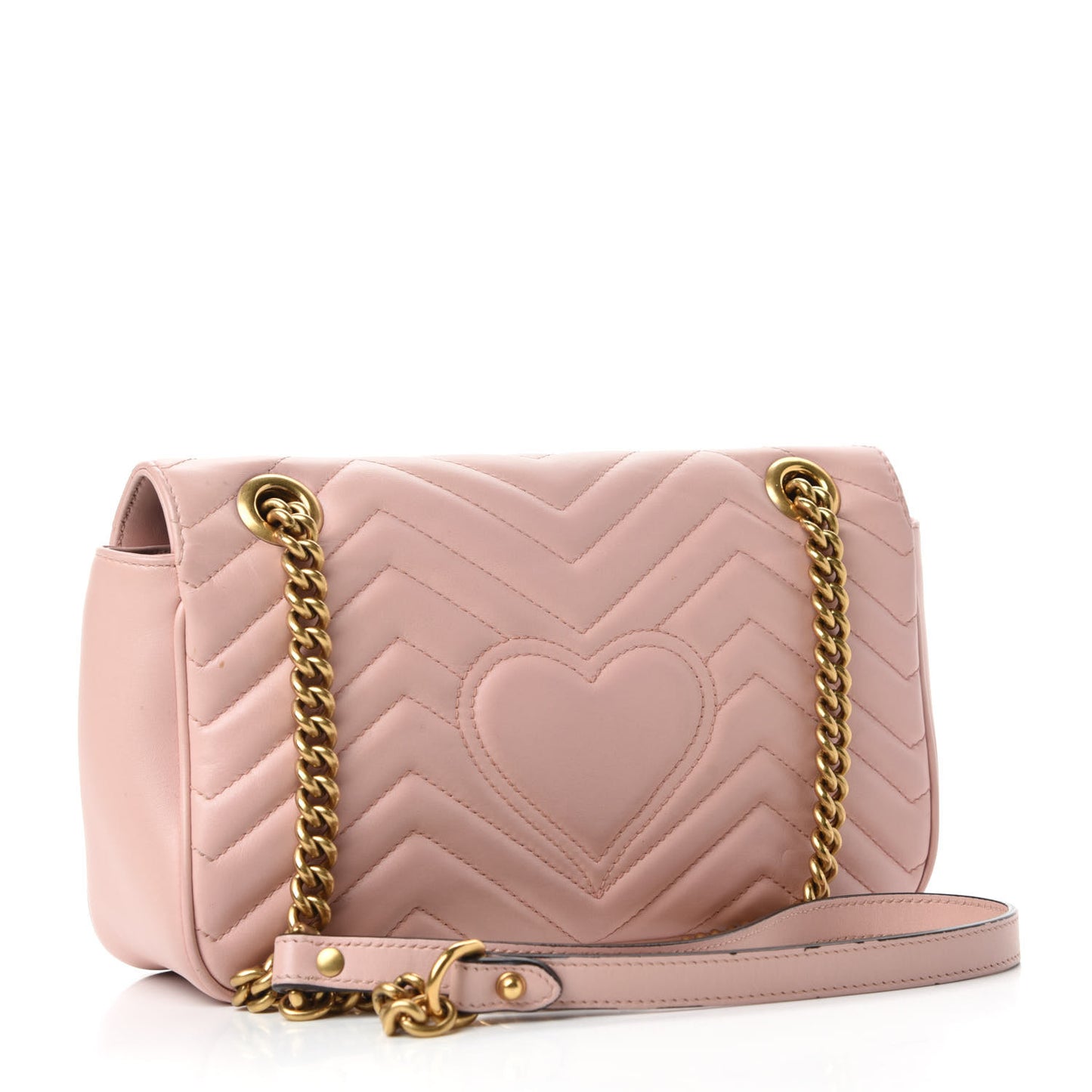 Calfskin Matelasse Small GG Marmont Shoulder Bag Perfect Pink