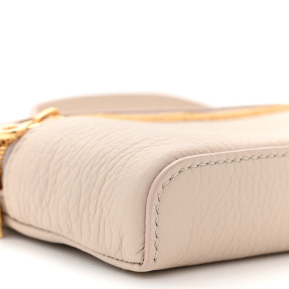 Loro Piana Grained Calfskin Extra Pocket Mini Pouch Creamed Honey 8 of 9
