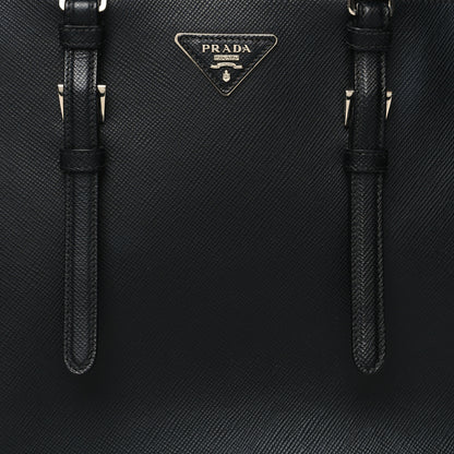 Prada Saffiano Cuir Small Double Handle Tote Black 8 of 12