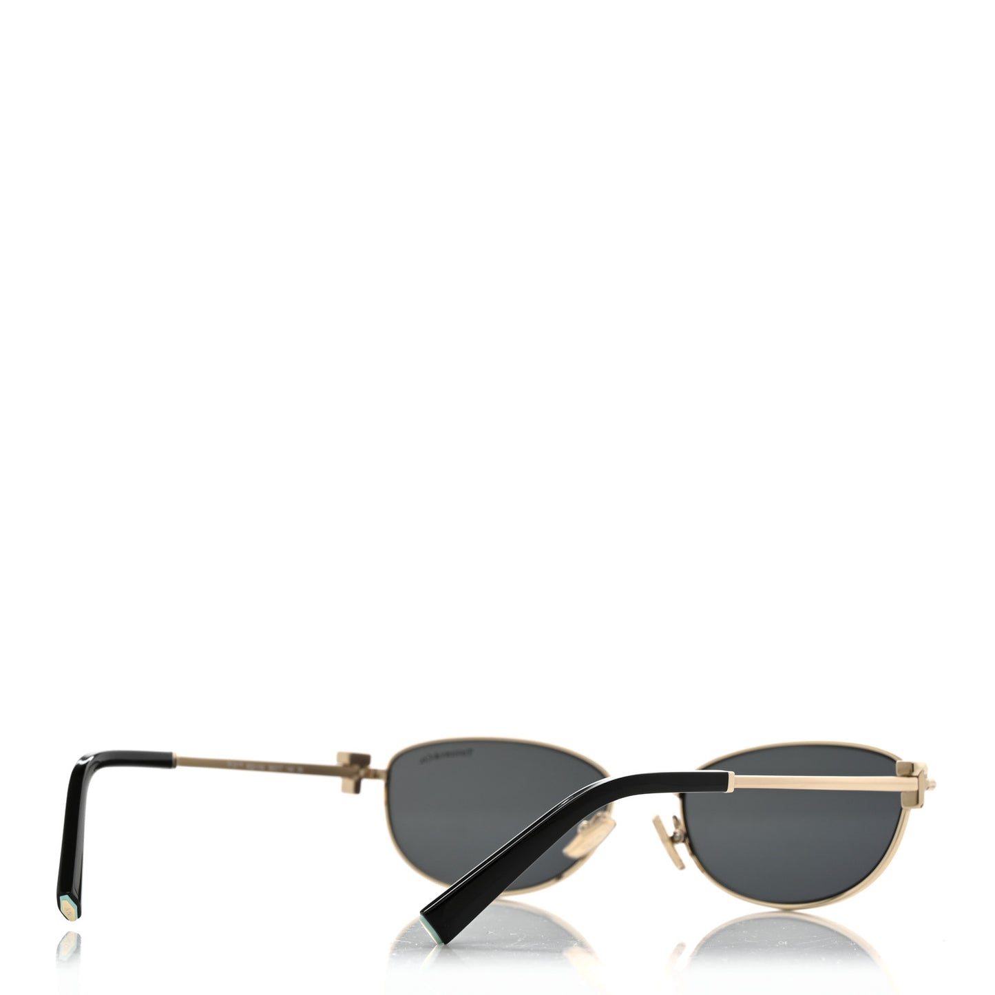 Metal T Oval Sunglasses TF3115 Gold Black