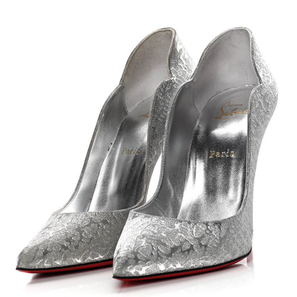 Christian Louboutin Glitter Specchio Hot Chick 100 Pumps 41 Silver 3 of 8