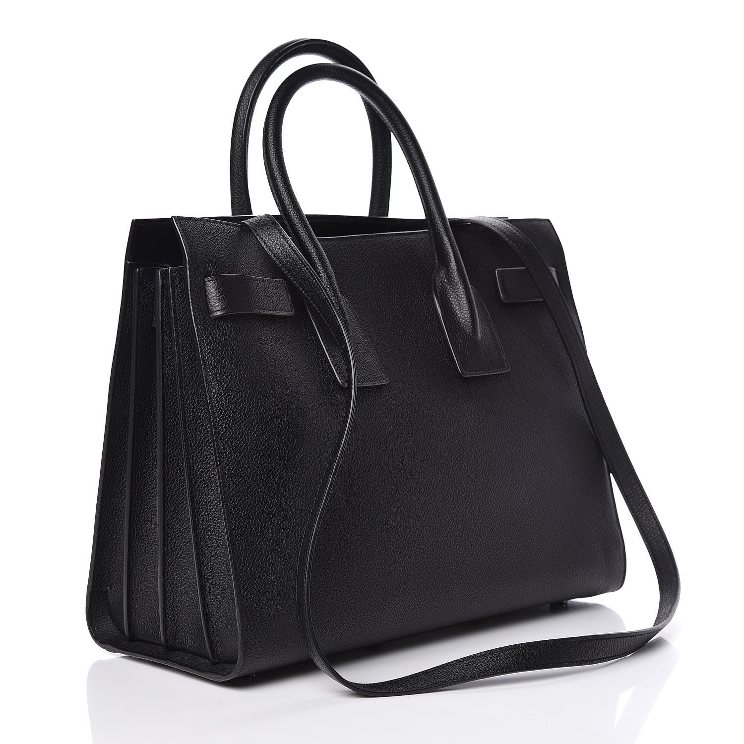 Saint Laurent Grained Calfskin Small Sac De Jour Black 3 of 10