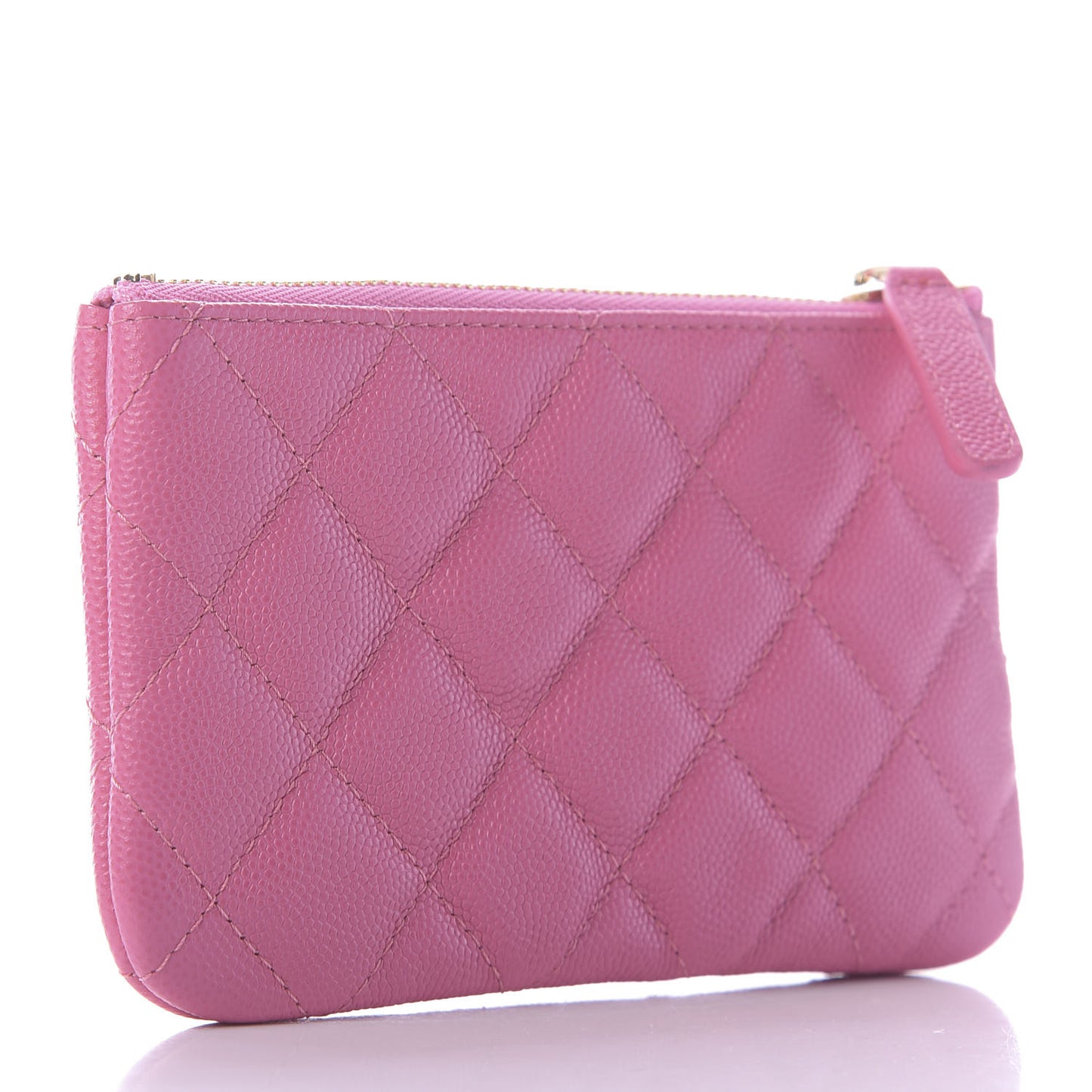 Caviar Quilted Small Cosmetic Case Pink