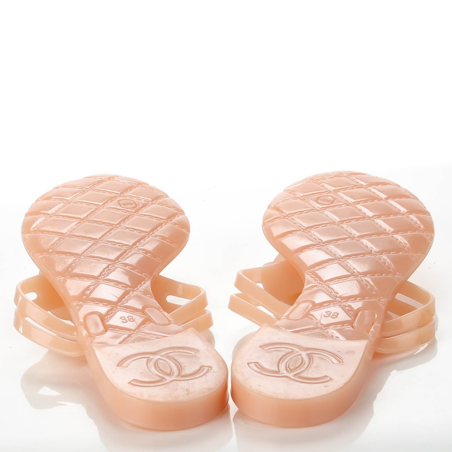 Chanel Jelly Camellia Thong Sandals 38 Pink 6 of 8