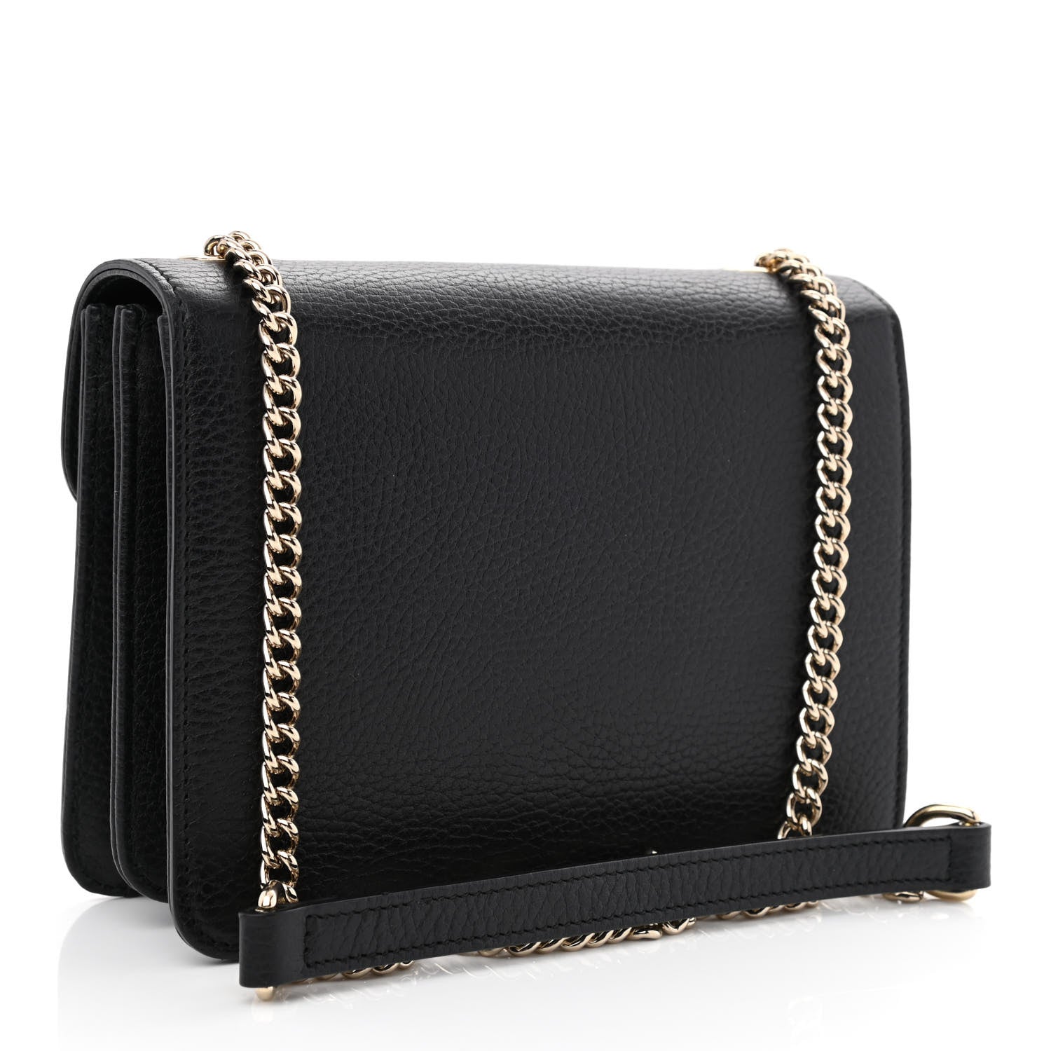 Gucci Dollar Calfskin Small Interlocking G Shoulder Bag Black 3 of 10
