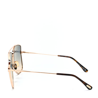 Tom Ford Reggie Aviator Sunglasses TF838 Shiny Rose Gold 3 of 6