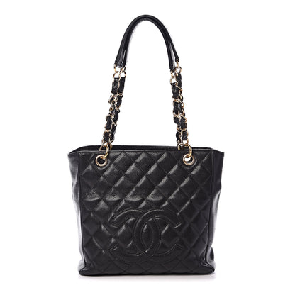 Chanel Caviar Quilted Petit Shopping Tote PST Black 1 of 13