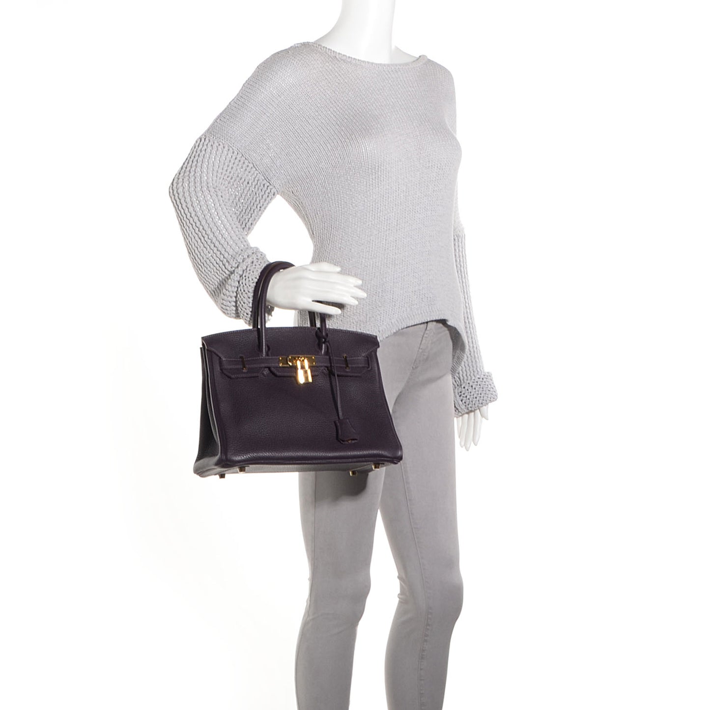 Taurillon Clemence Birkin 30 Raisin