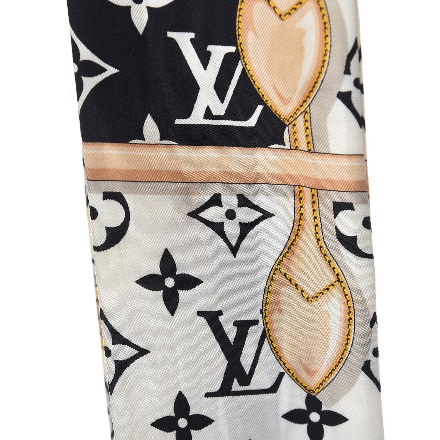 Louis Vuitton Silk Monogram Confidential Bandeau Black 6 of 6