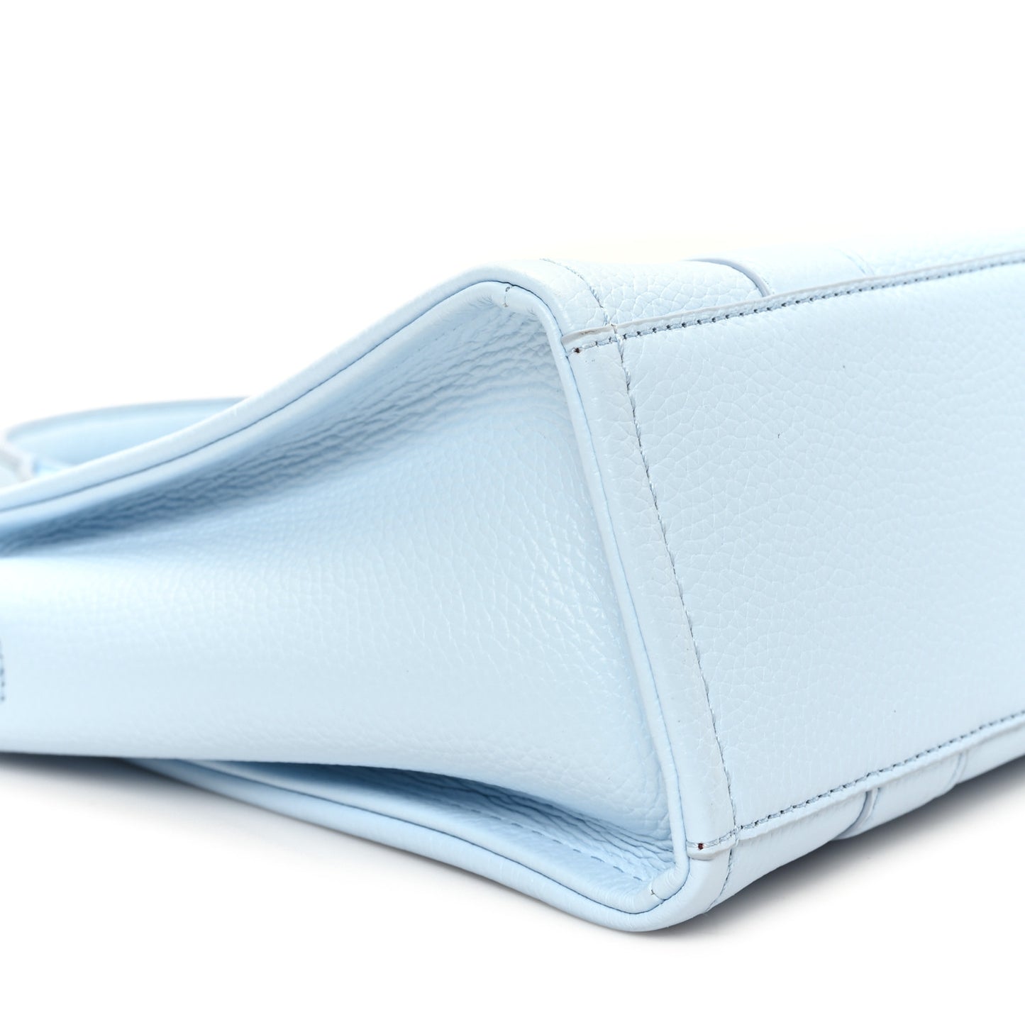 Grained Calfskin Small The Tote Bag Cloud Blue
