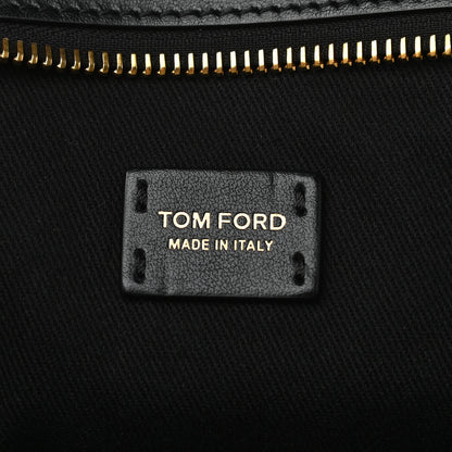 Tom Ford Grained Calfskin East West Medium Zipper Tote Black 6 of 8
