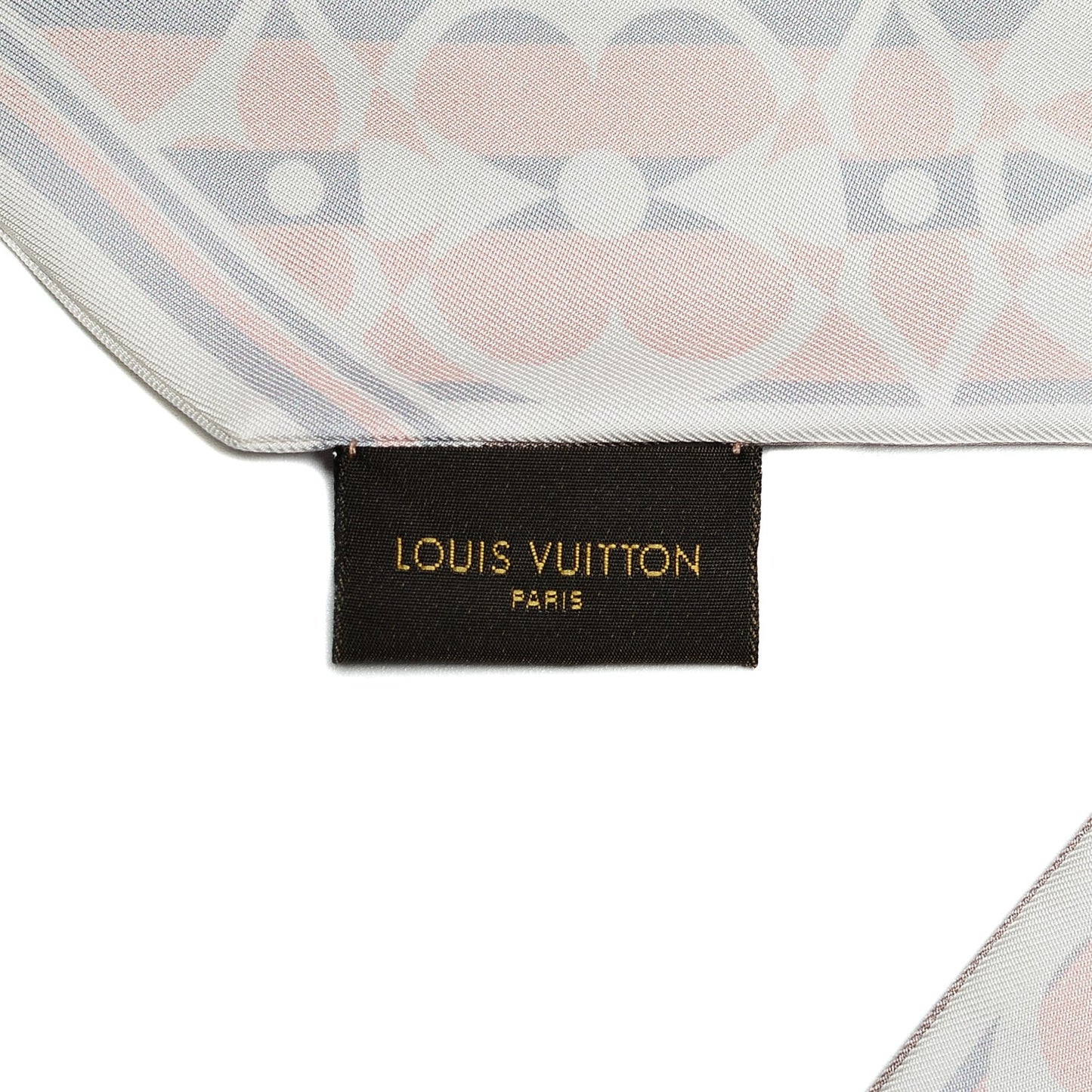 Silk Monogram Flower Ink BB Bandeau Light Pink