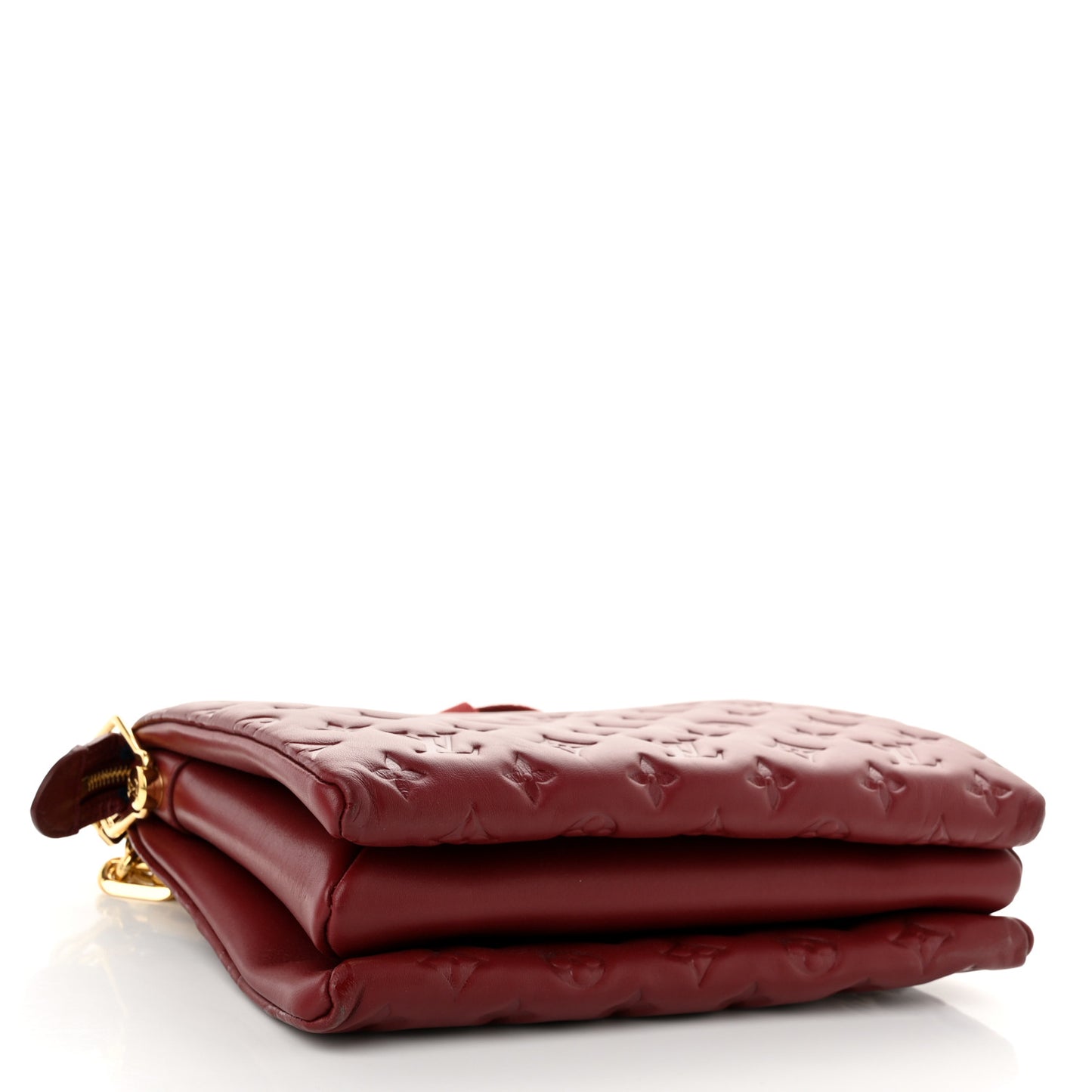 Lambskin Embossed Monogram Coussin PM Wine