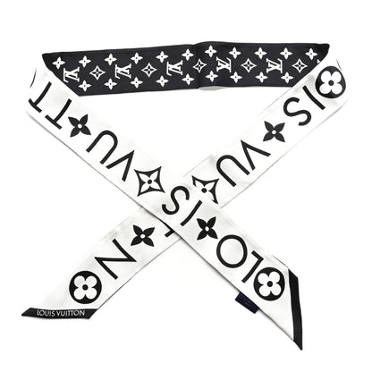 Louis Vuitton Silk Monogram Infinity BB Bandeau White Black 1 of 3