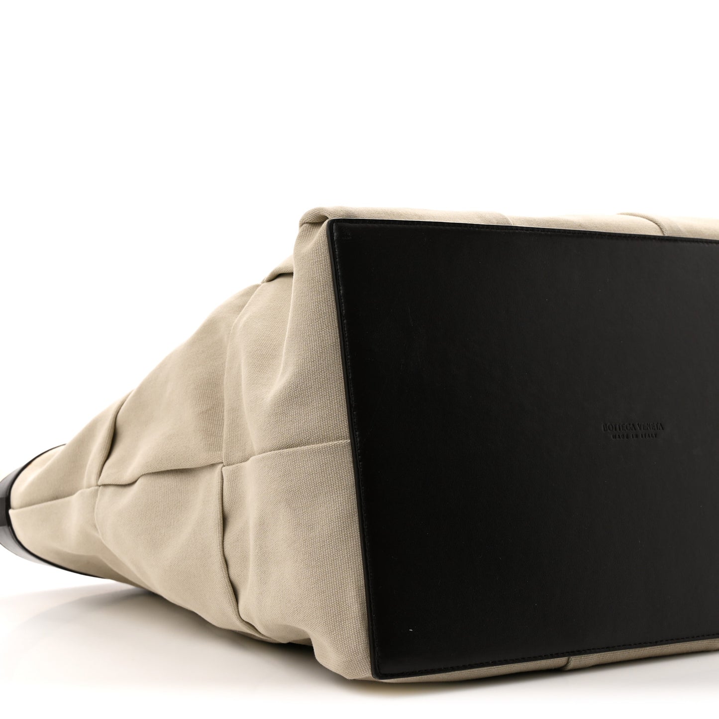Canvas Nappa Intreccio Arco Tote Griege Fondant