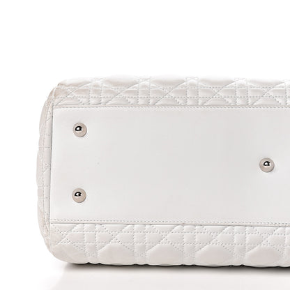 Christian Dior Lambskin Cannage Large Dior Soft Shopping Tote White 24 of 26