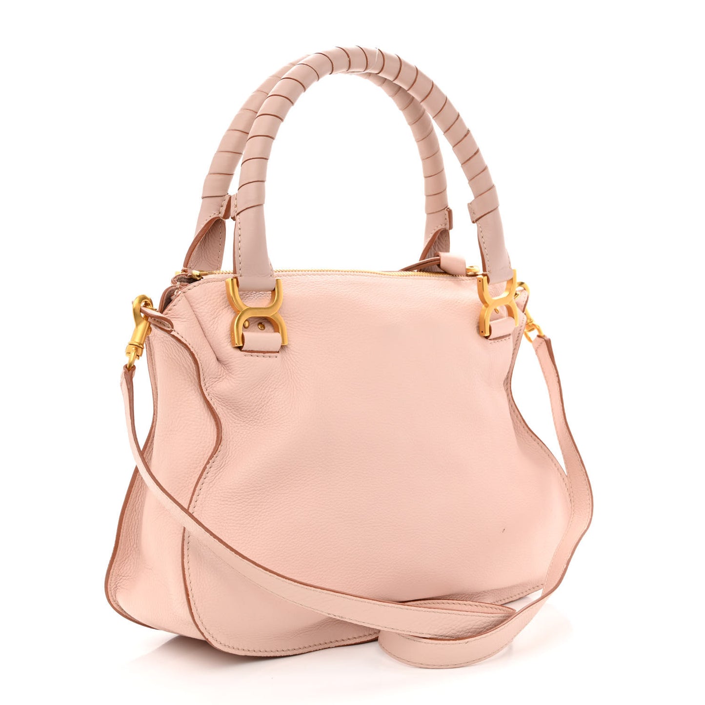 Calfskin Medium Marcie Satchel Anemone Pink